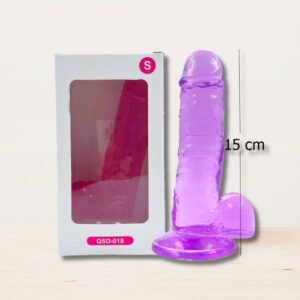 dildo realista con ventosa textura 4d y 15cm | silicona médica